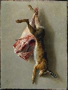 Jean-Baptiste Oudry A Hare and a Leg of Lamb France oil painting artist